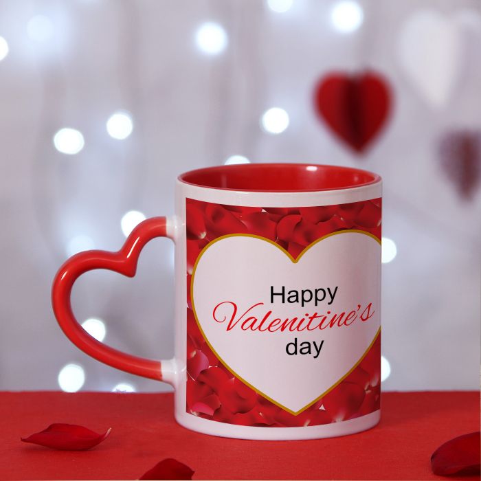 Heart Shape Handle Valentine’s Coffee Mug